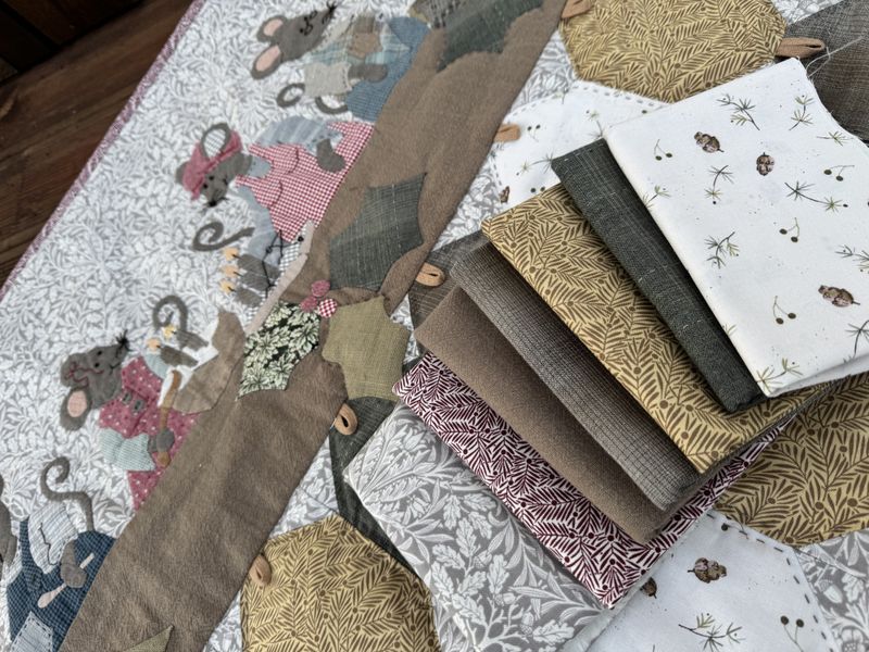 Bl&aring; advent, stoffpakke til adventskalender 